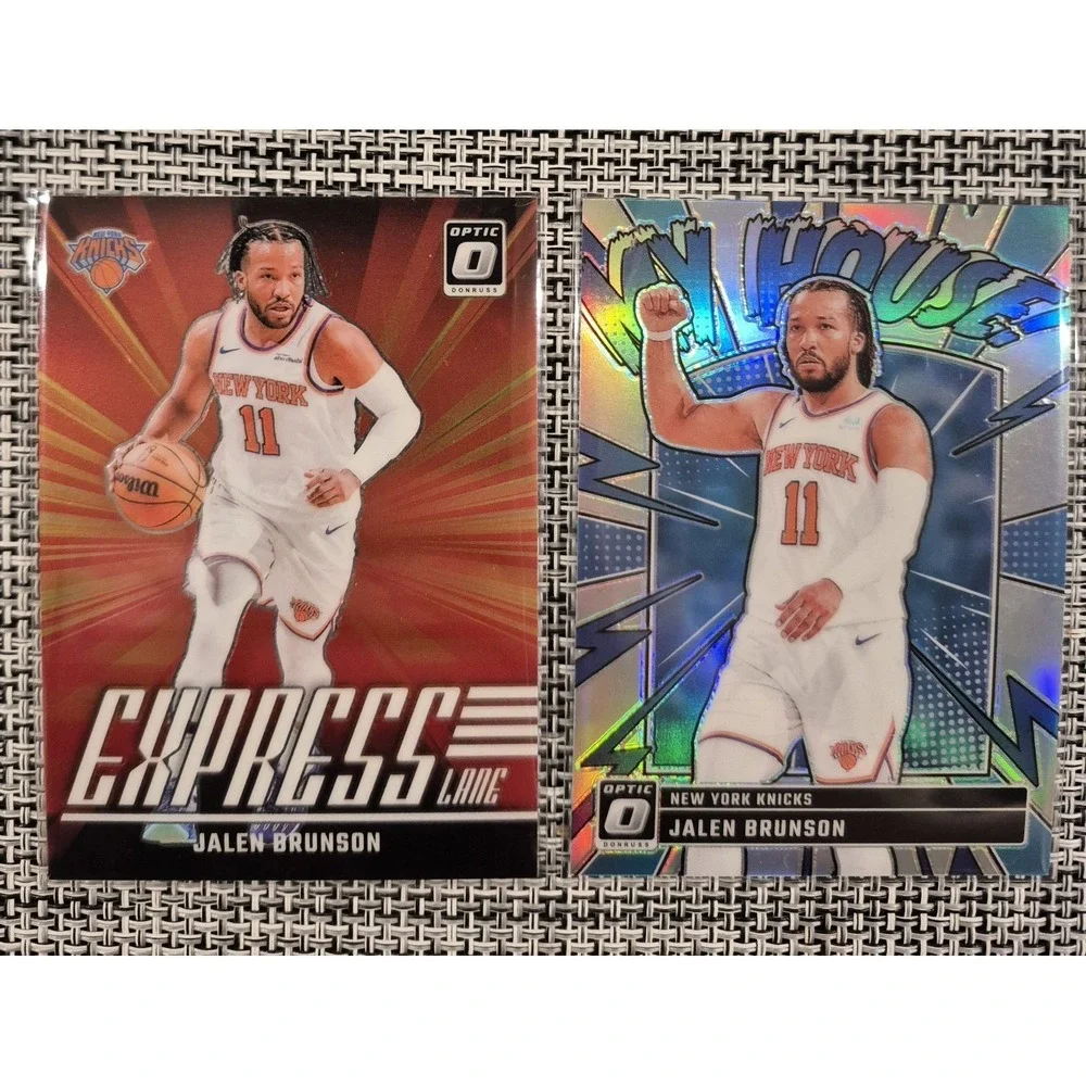 Jalen Brunson 10 Card Lot Topps And Panini Raywave Diamante My House Refractors